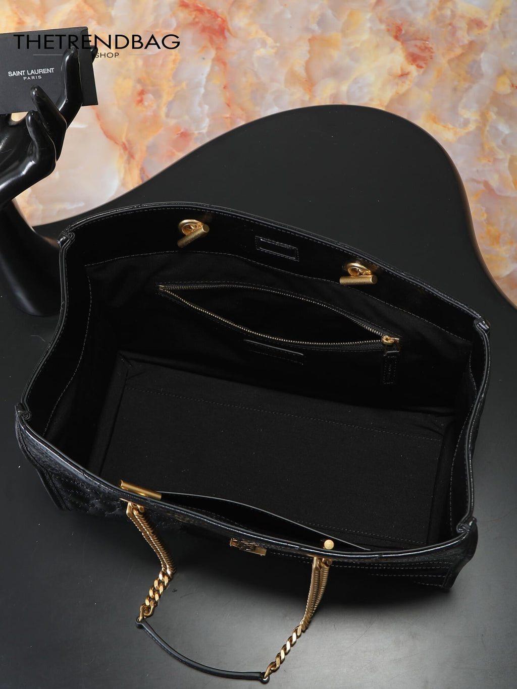 SAINT LAURENT NIKI shopping in vintage leather-large