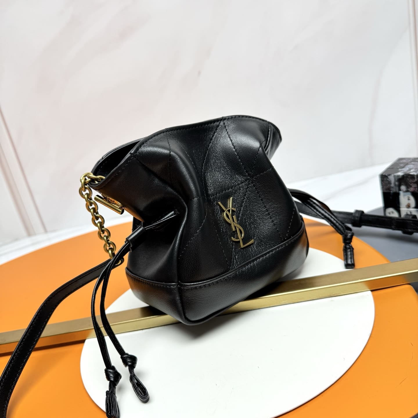 SAINT LAURENT JAMIE mini shoulder pouch in lambskin