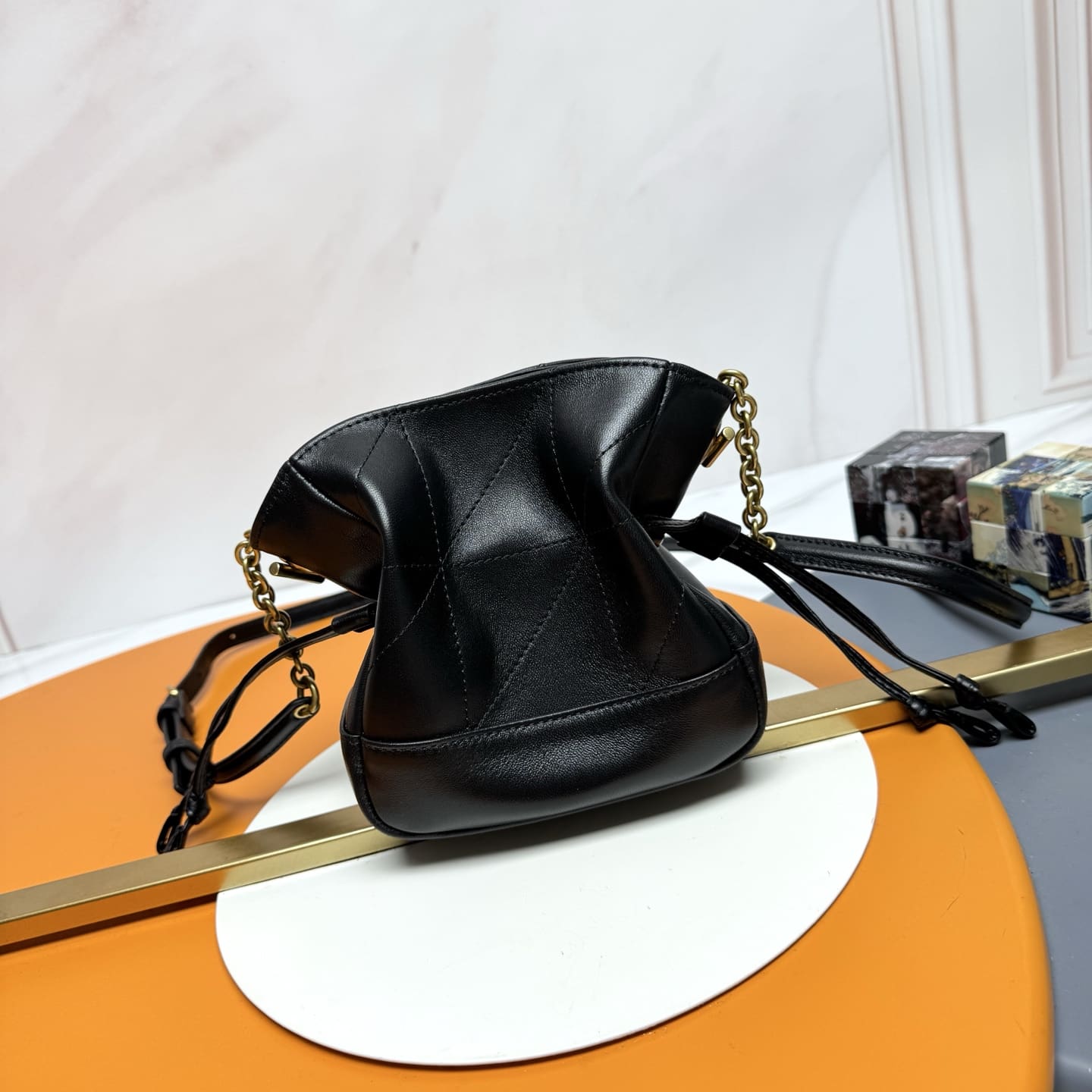 SAINT LAURENT JAMIE mini shoulder pouch in lambskin