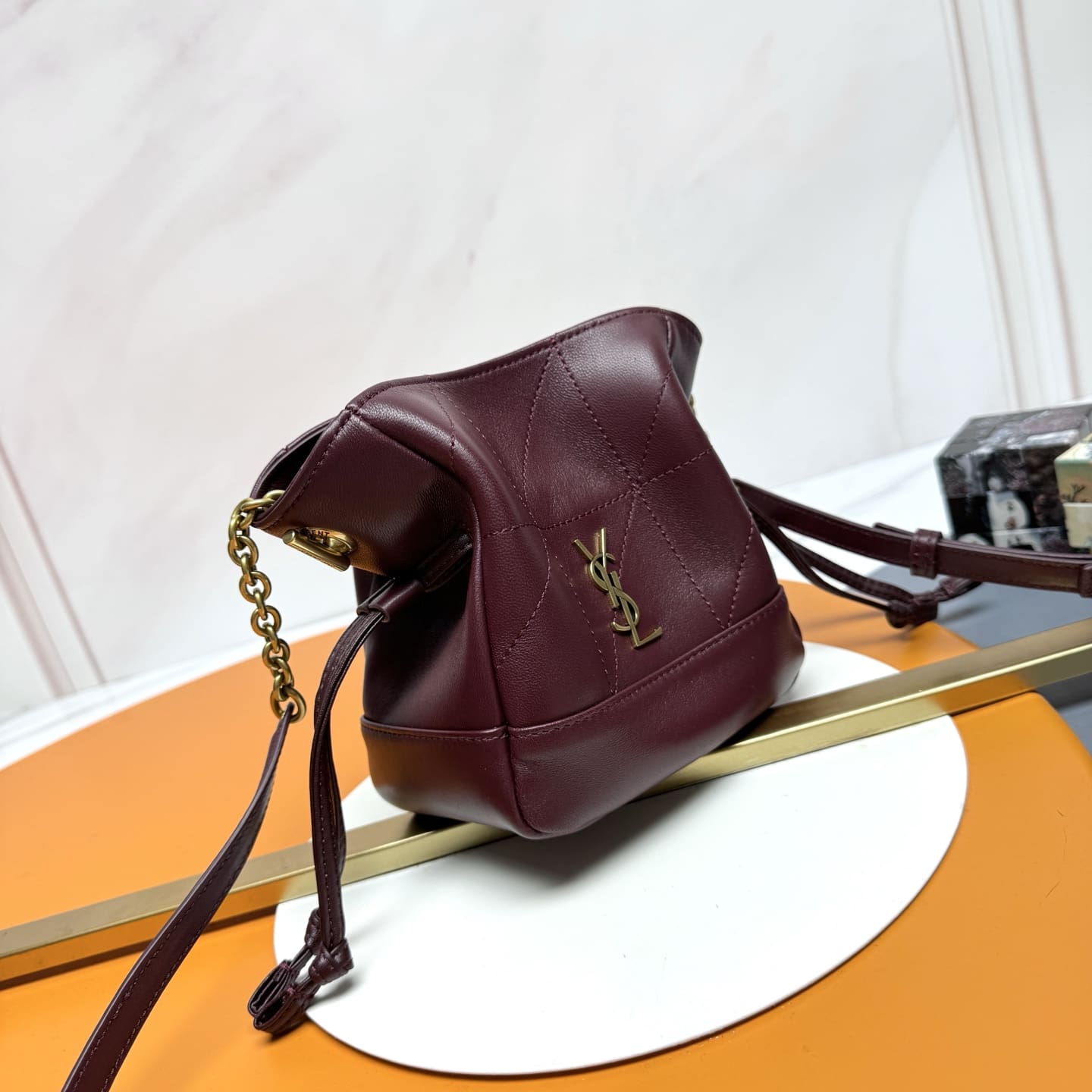 SAINT LAURENT JAMIE mini shoulder pouch in lambskin