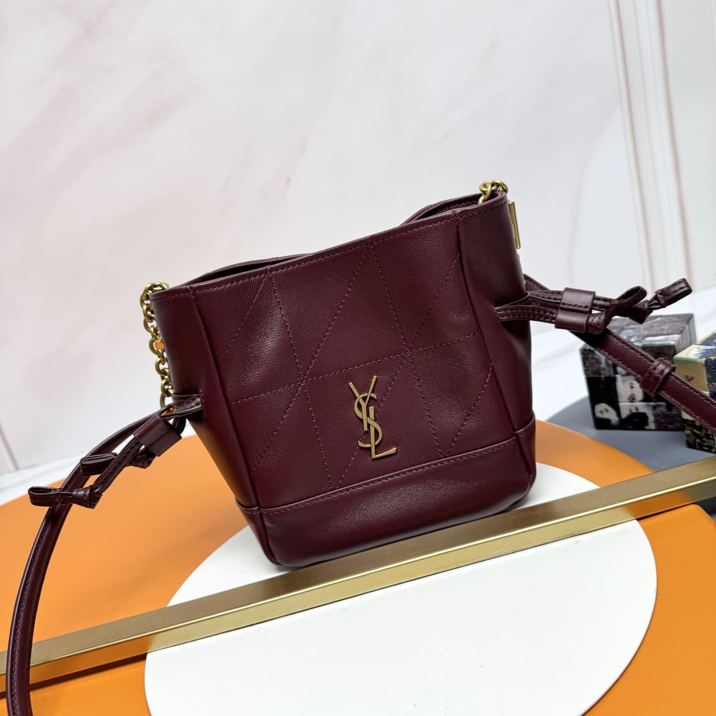 SAINT LAURENT JAMIE mini shoulder pouch in lambskin