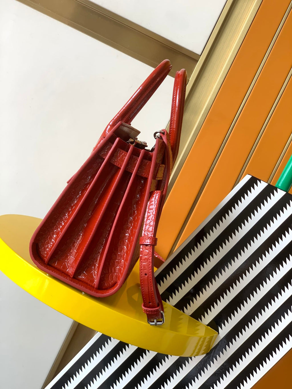 【Master-quality】Saint Laurent Classic Sac De Jour Nano In Embossed Crocodile Shi