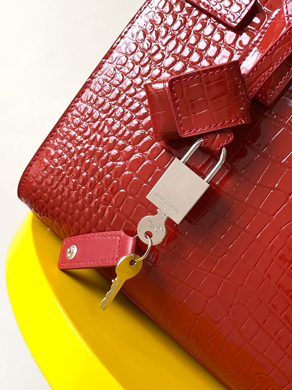 【Master-quality】Saint Laurent Classic Sac De Jour Nano In Embossed Crocodile Shi