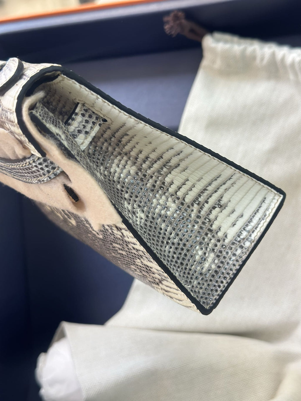 Hermès Lizard Kelly Pochette Clutch Ombre
