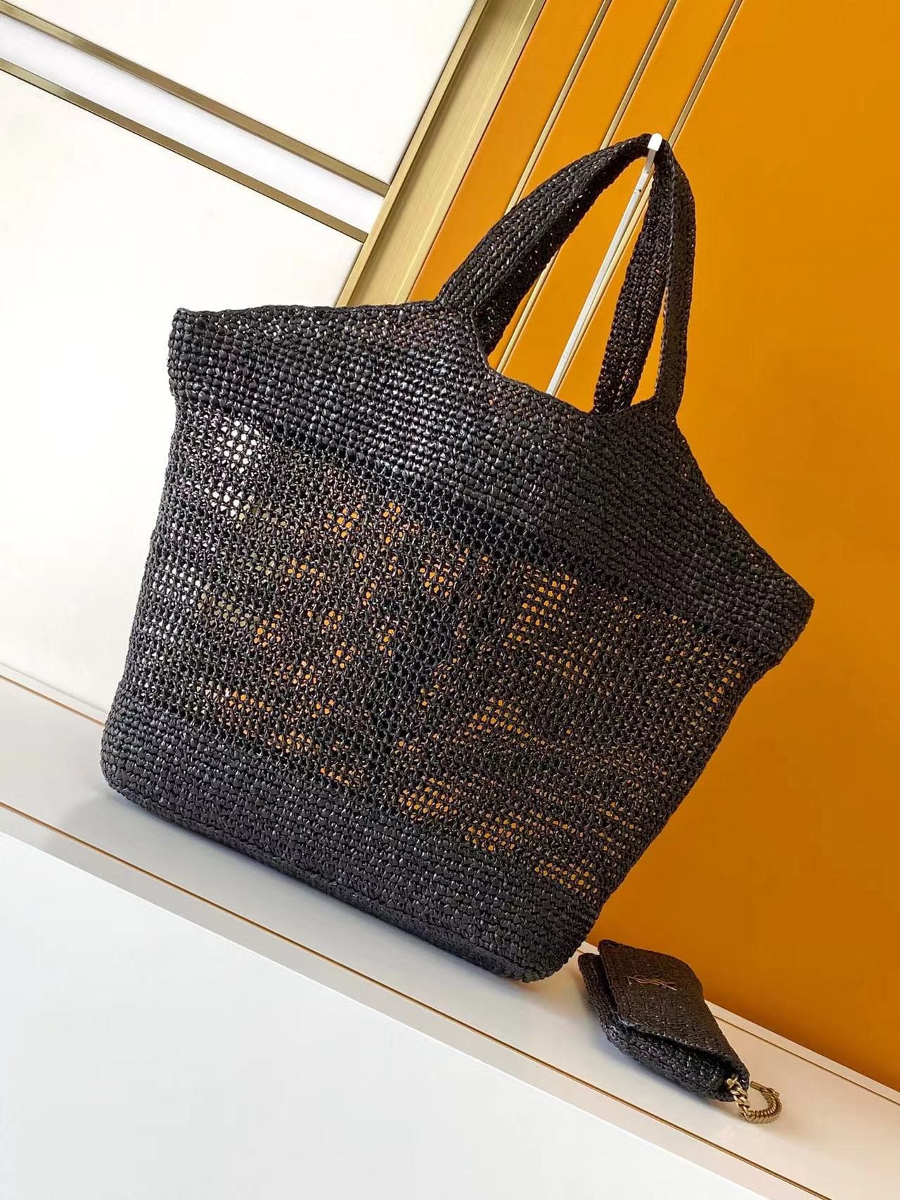 SAINT LAURENT ICARE IN RAFFIA