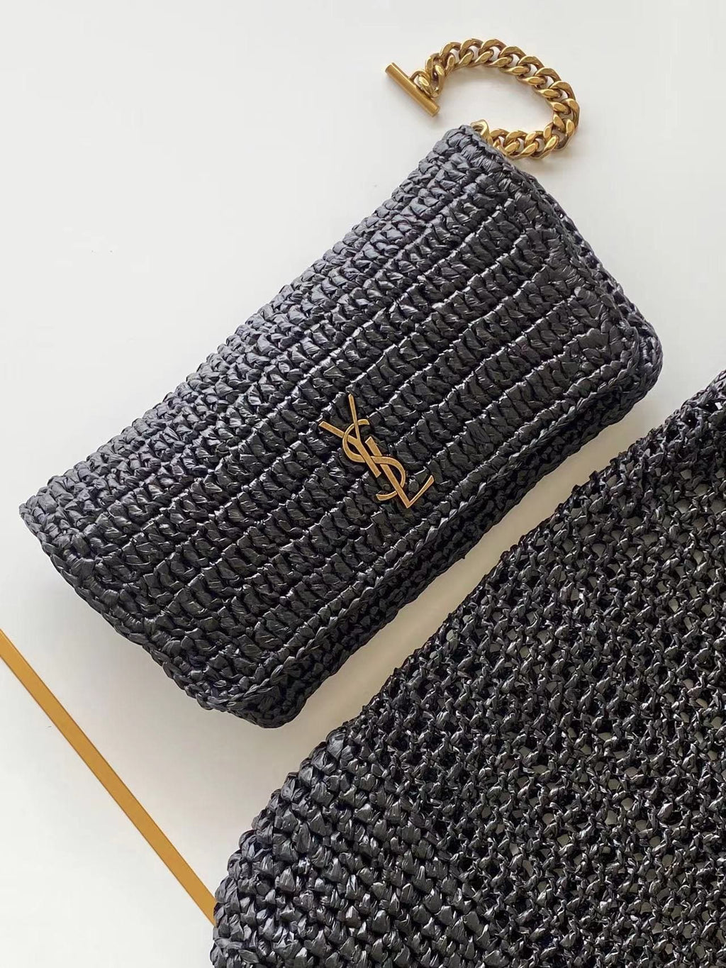 SAINT LAURENT ICARE IN RAFFIA