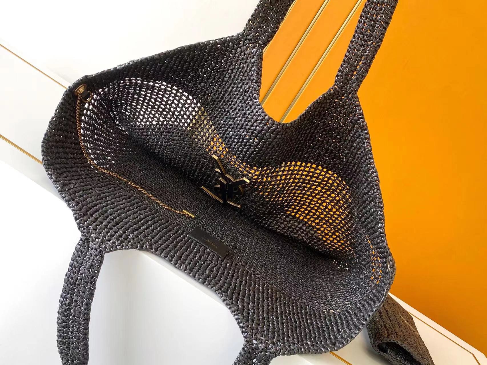SAINT LAURENT ICARE IN RAFFIA