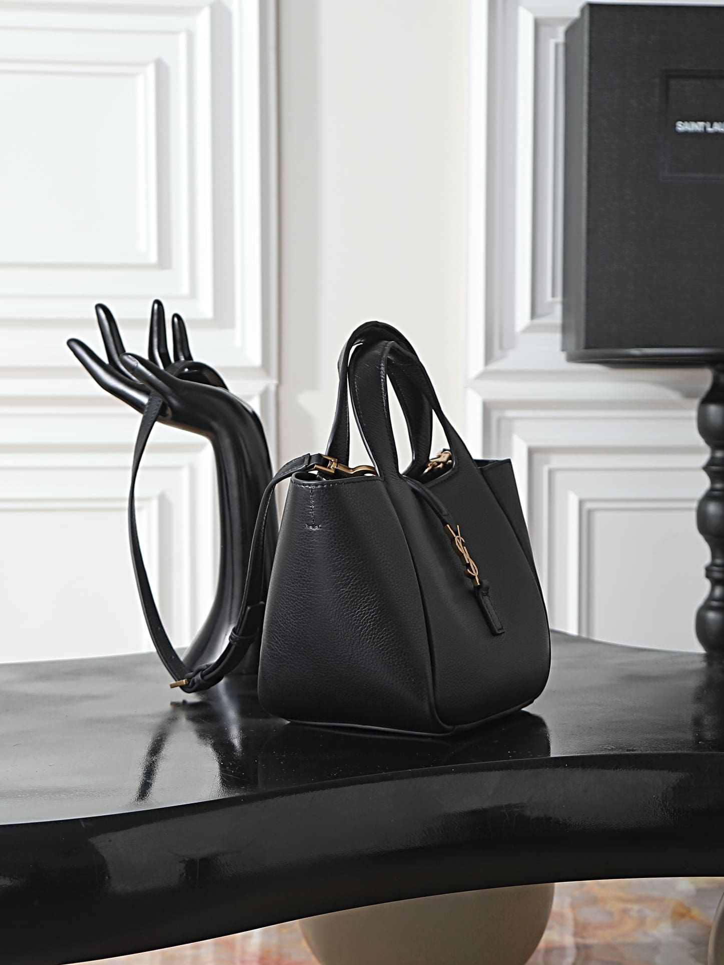 SAINT LAURENT LE 5 À 7 BABY BEA in grained leather