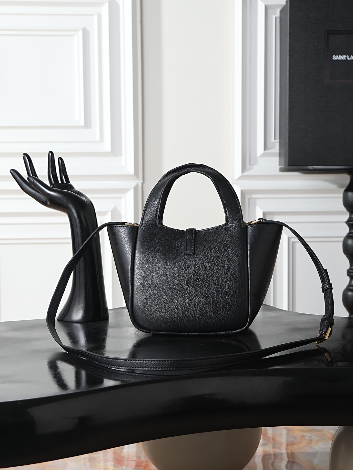SAINT LAURENT LE 5 À 7 BABY BEA in grained leather