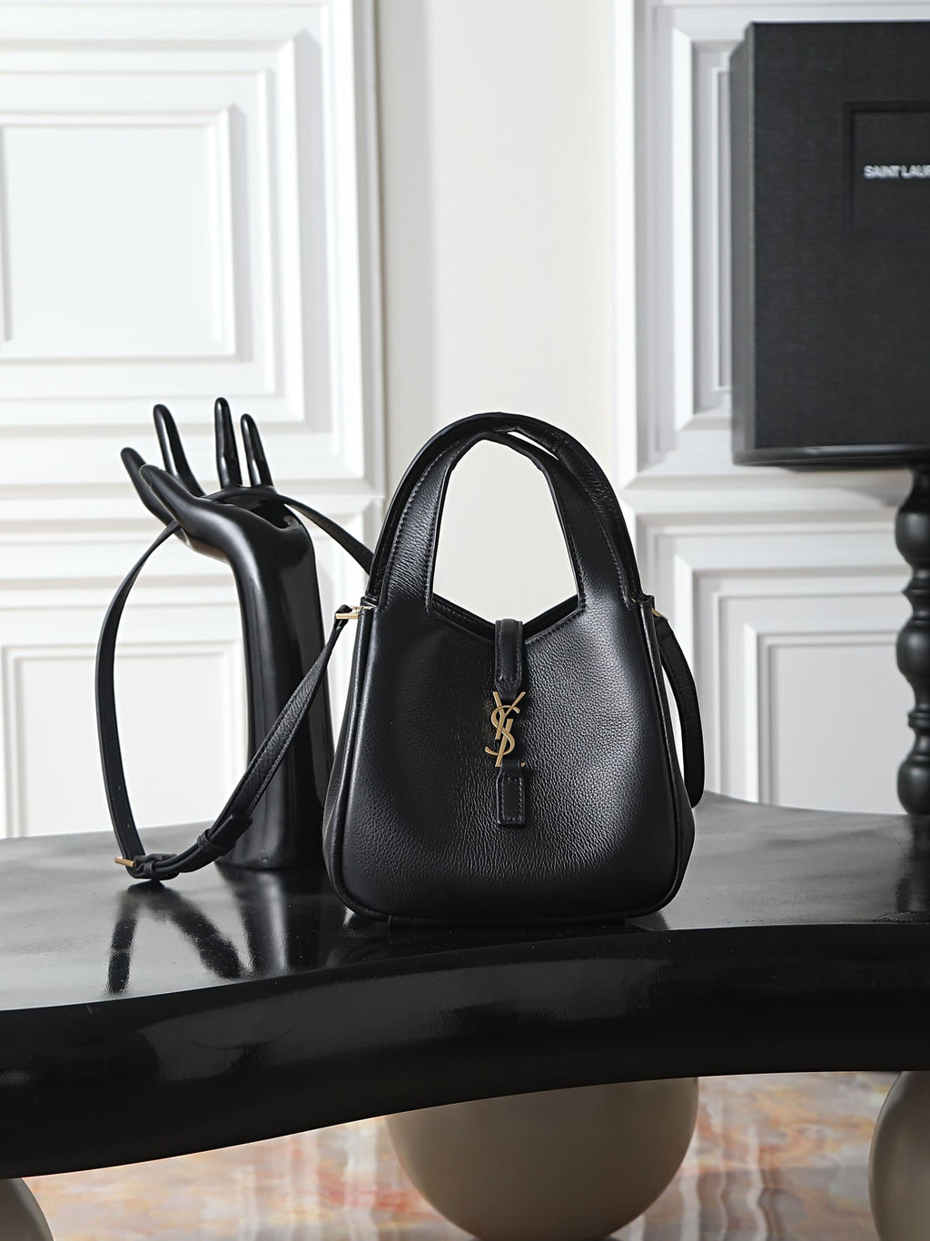 SAINT LAURENT LE 5 À 7 BABY BEA in grained leather