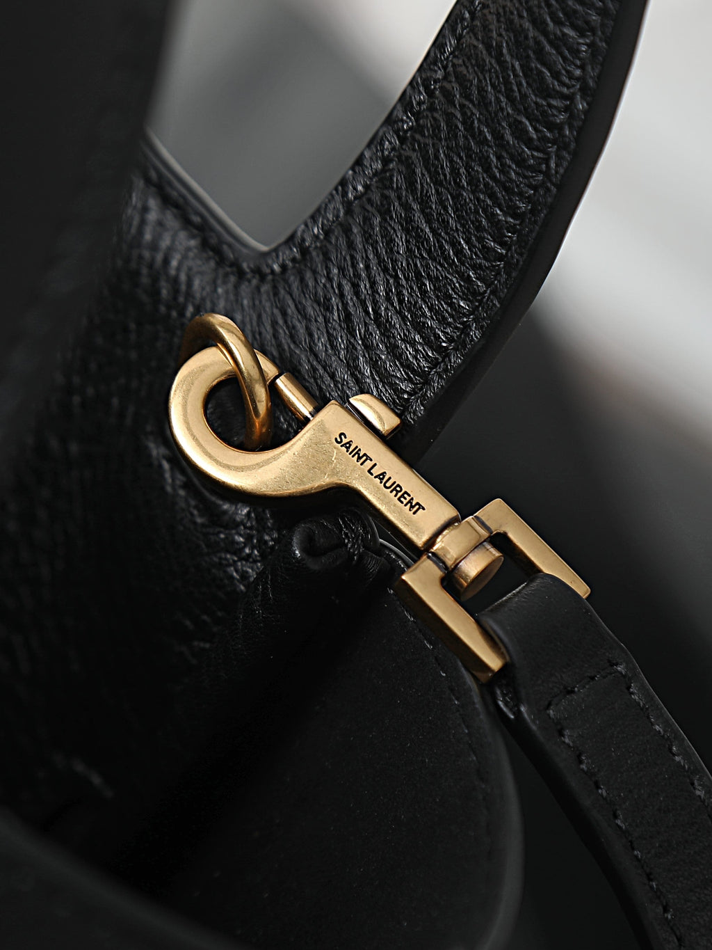 SAINT LAURENT LE 5 À 7 BABY BEA in grained leather