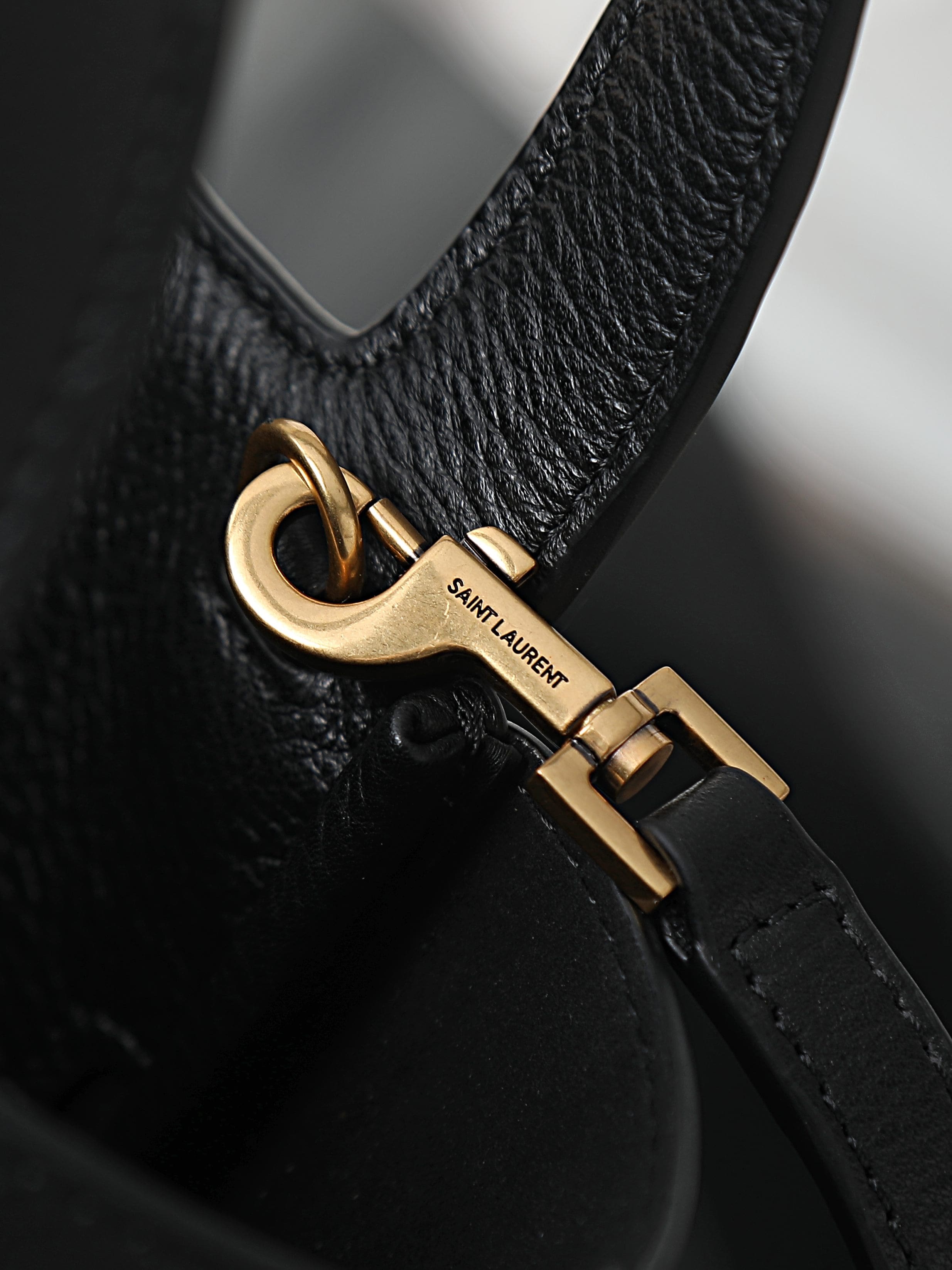 SAINT LAURENT LE 5 À 7 BABY BEA in grained leather
