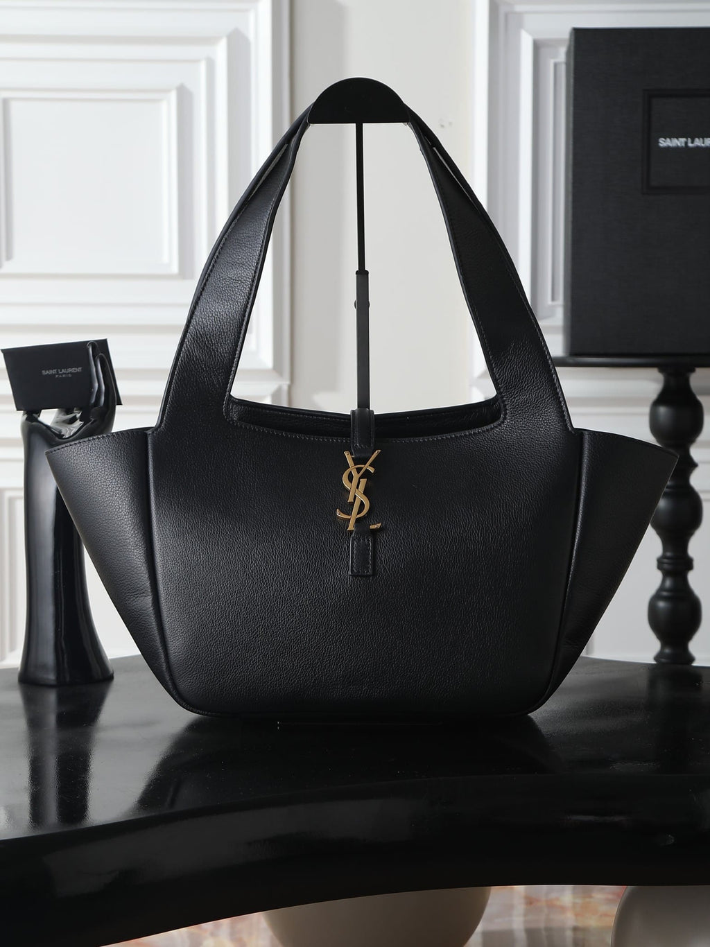 SAINT LAURENT LE 5 À 7 SMALL BEA in grained leather