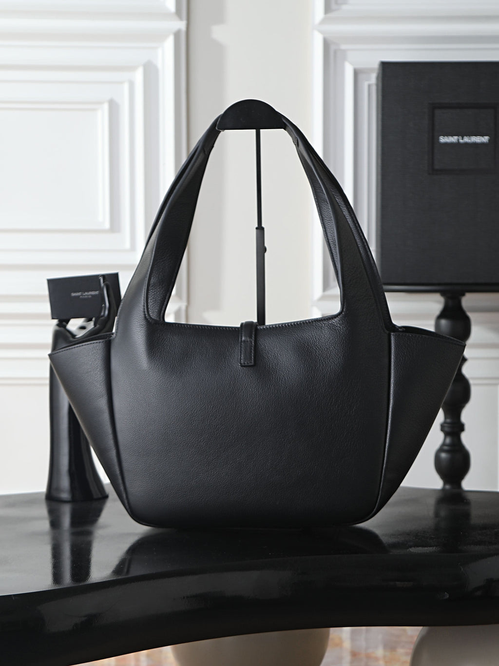 SAINT LAURENT LE 5 À 7 SMALL BEA in grained leather