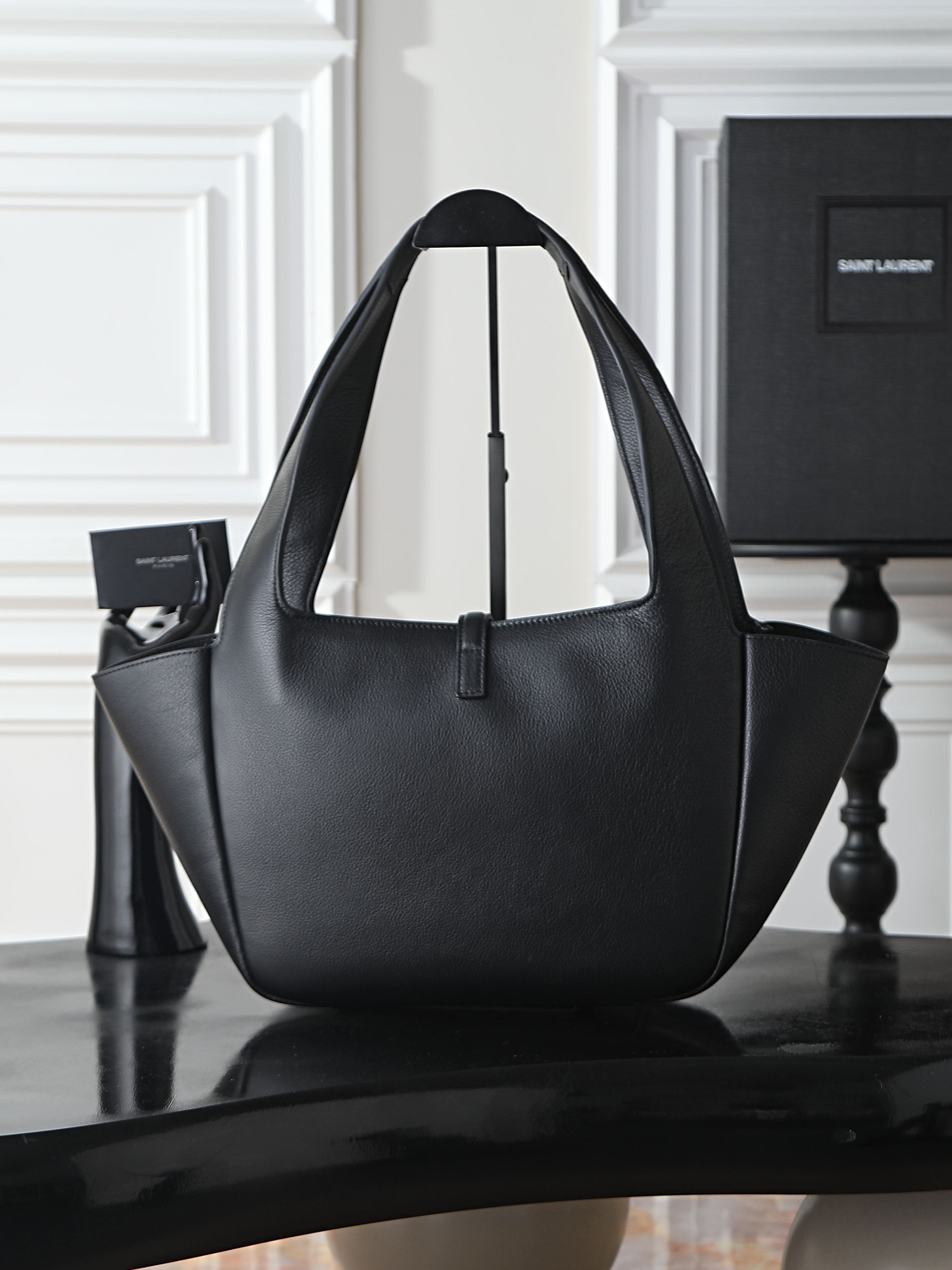 SAINT LAURENT LE 5 À 7 SMALL BEA in grained leather