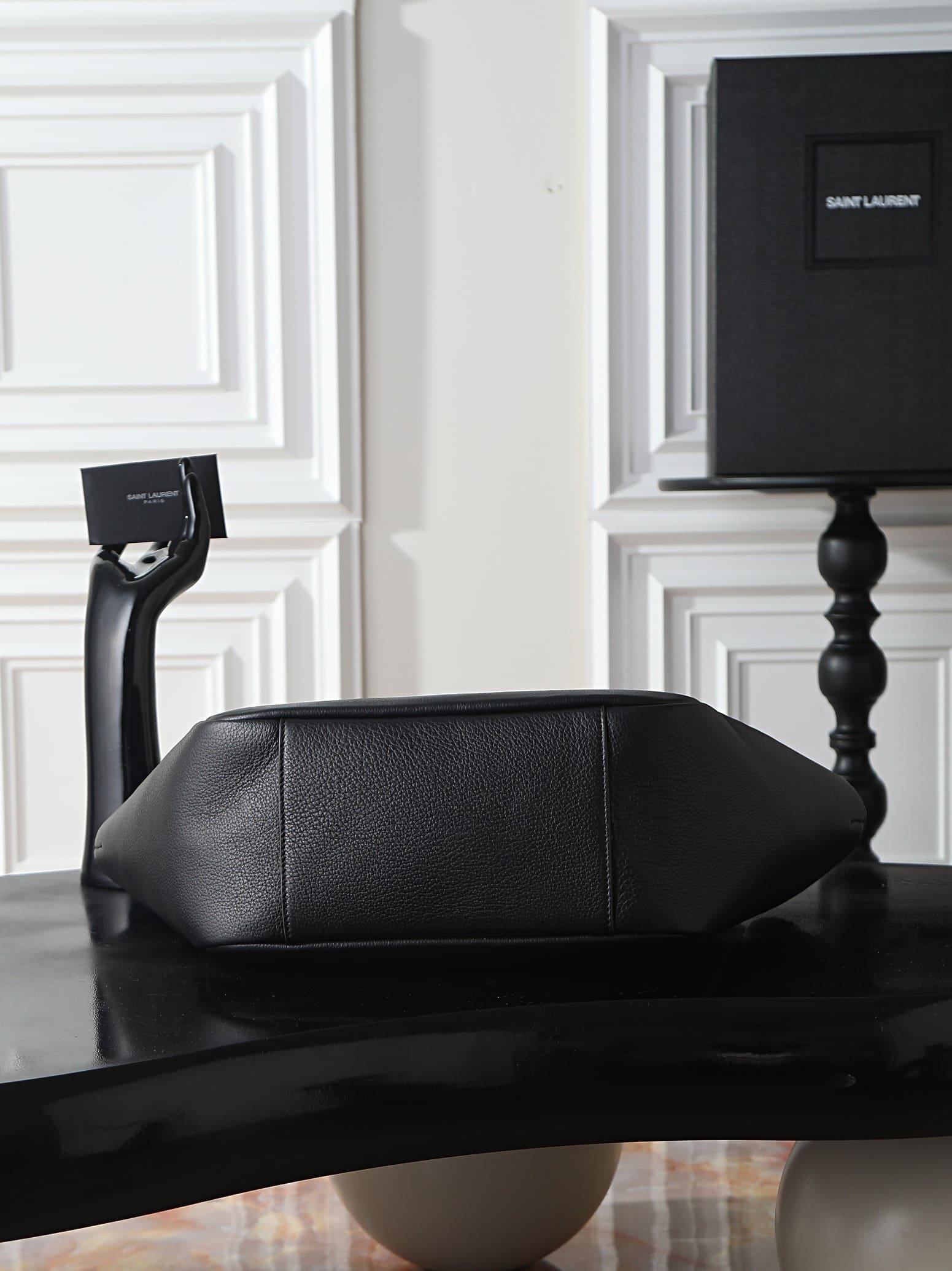 SAINT LAURENT LE 5 À 7 SMALL BEA in grained leather