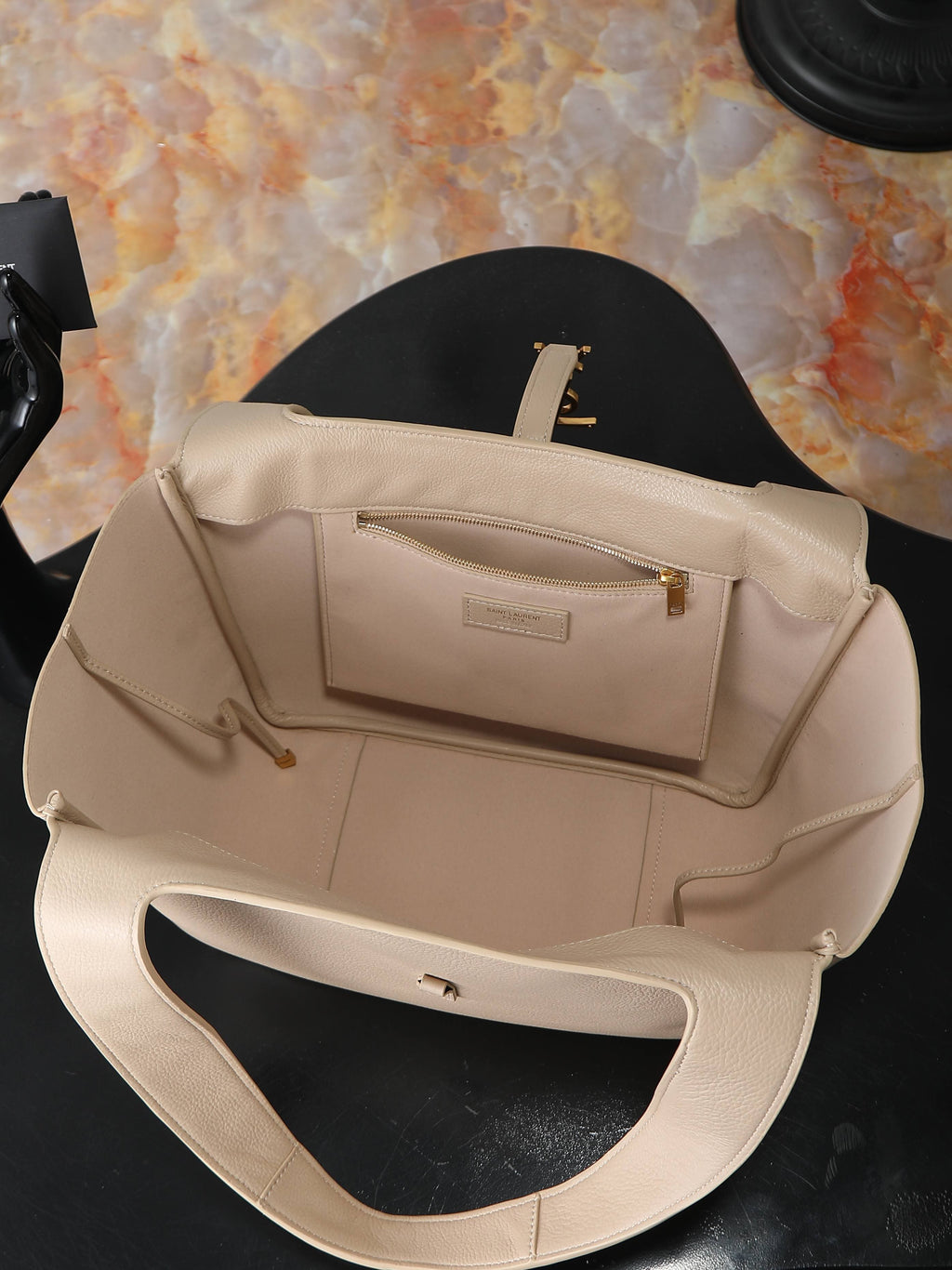 【Master quality】SAINT LAURENT LE 5 À 7 SMALL BEA in grained leather