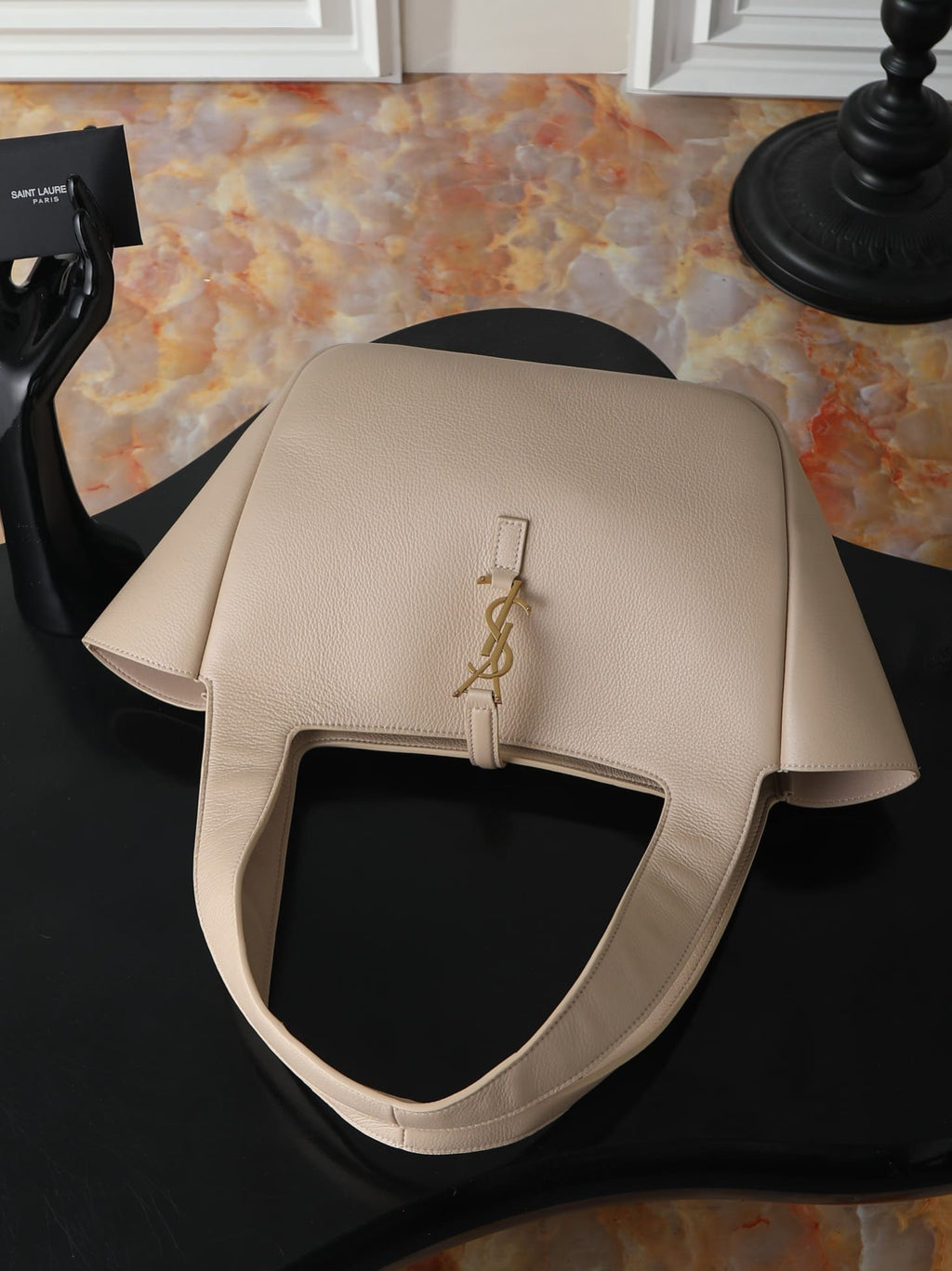 【Master quality】SAINT LAURENT LE 5 À 7 SMALL BEA in grained leather
