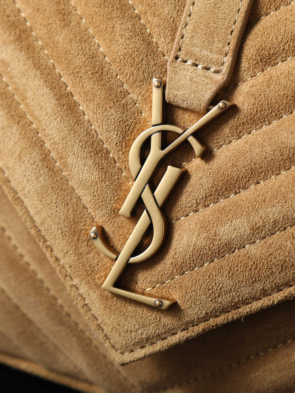SAINT LAURENT COLLEGE MEDIUM IN QUILTED SUEDE