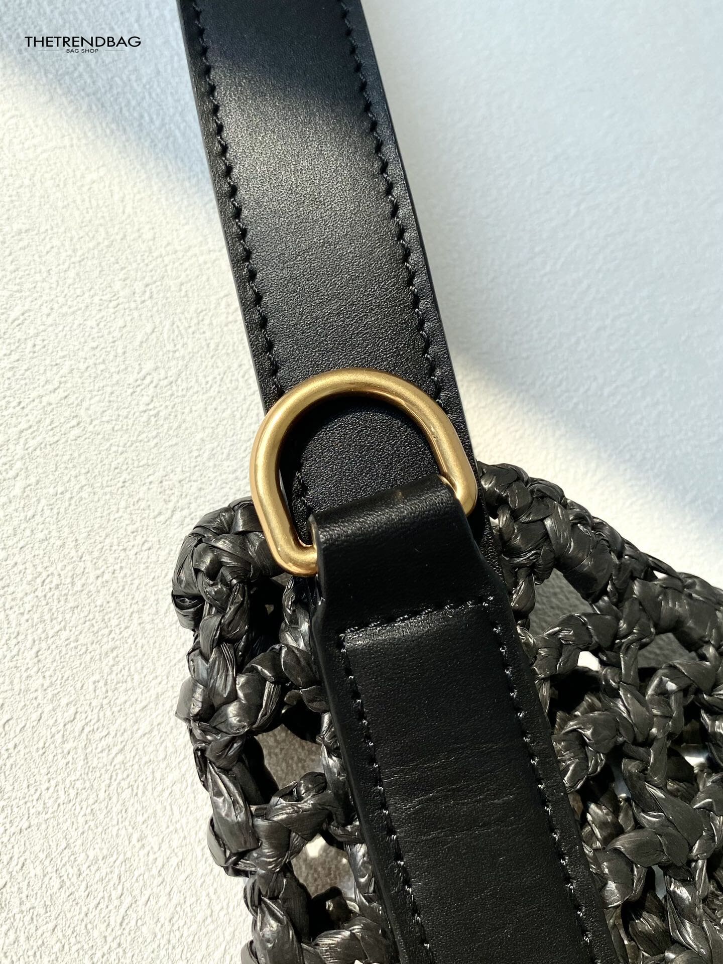 SAINT LAURENTOxalis bag in raffia macramé