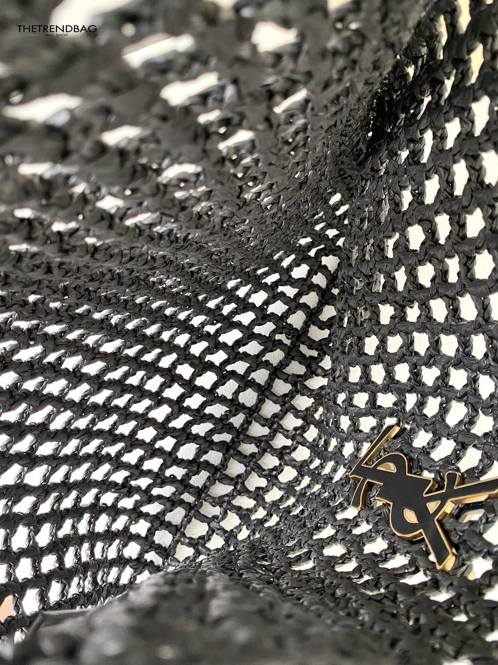 SAINT LAURENTOxalis bag in raffia macramé