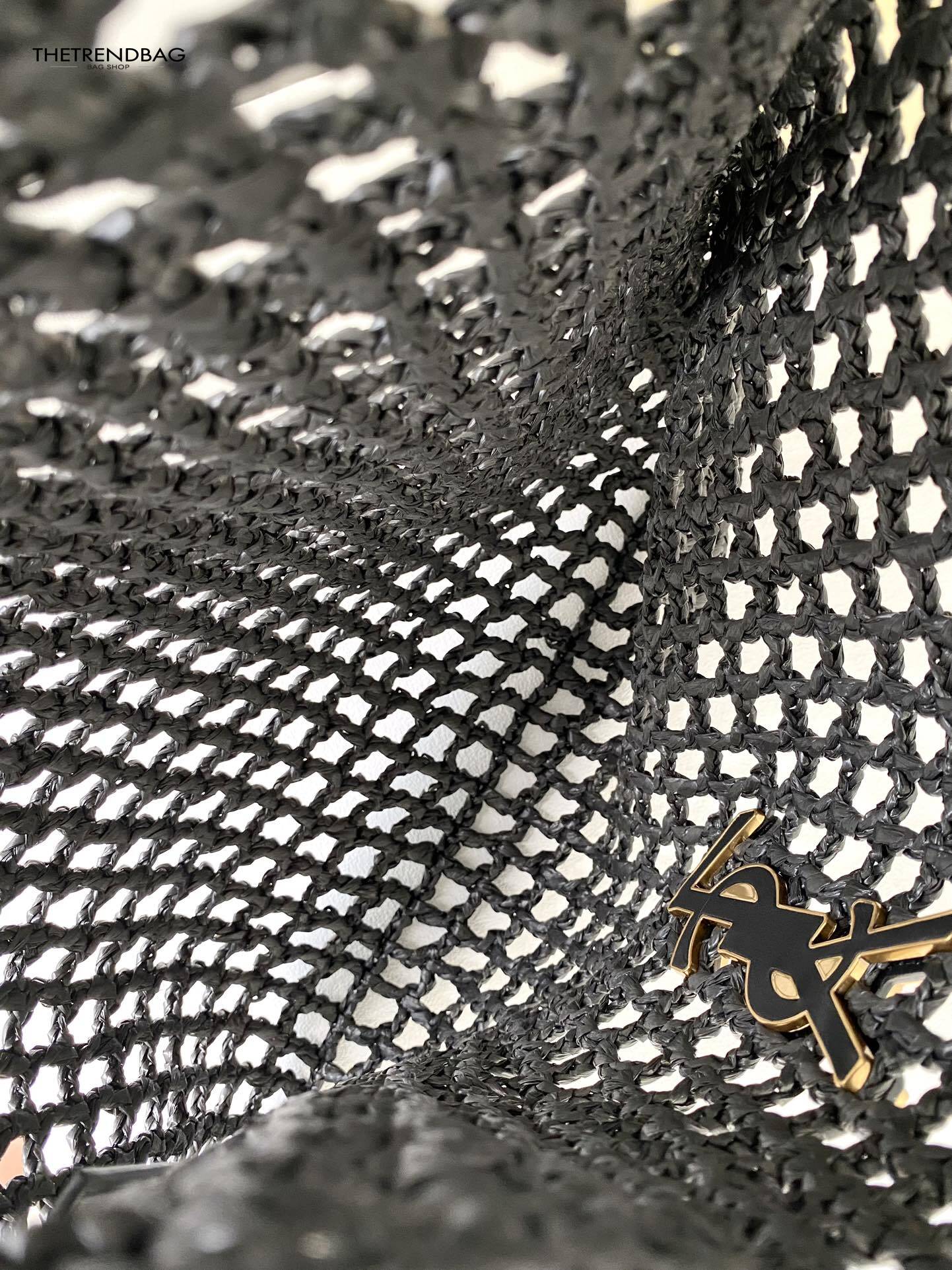 SAINT LAURENTOxalis bag in raffia macramé