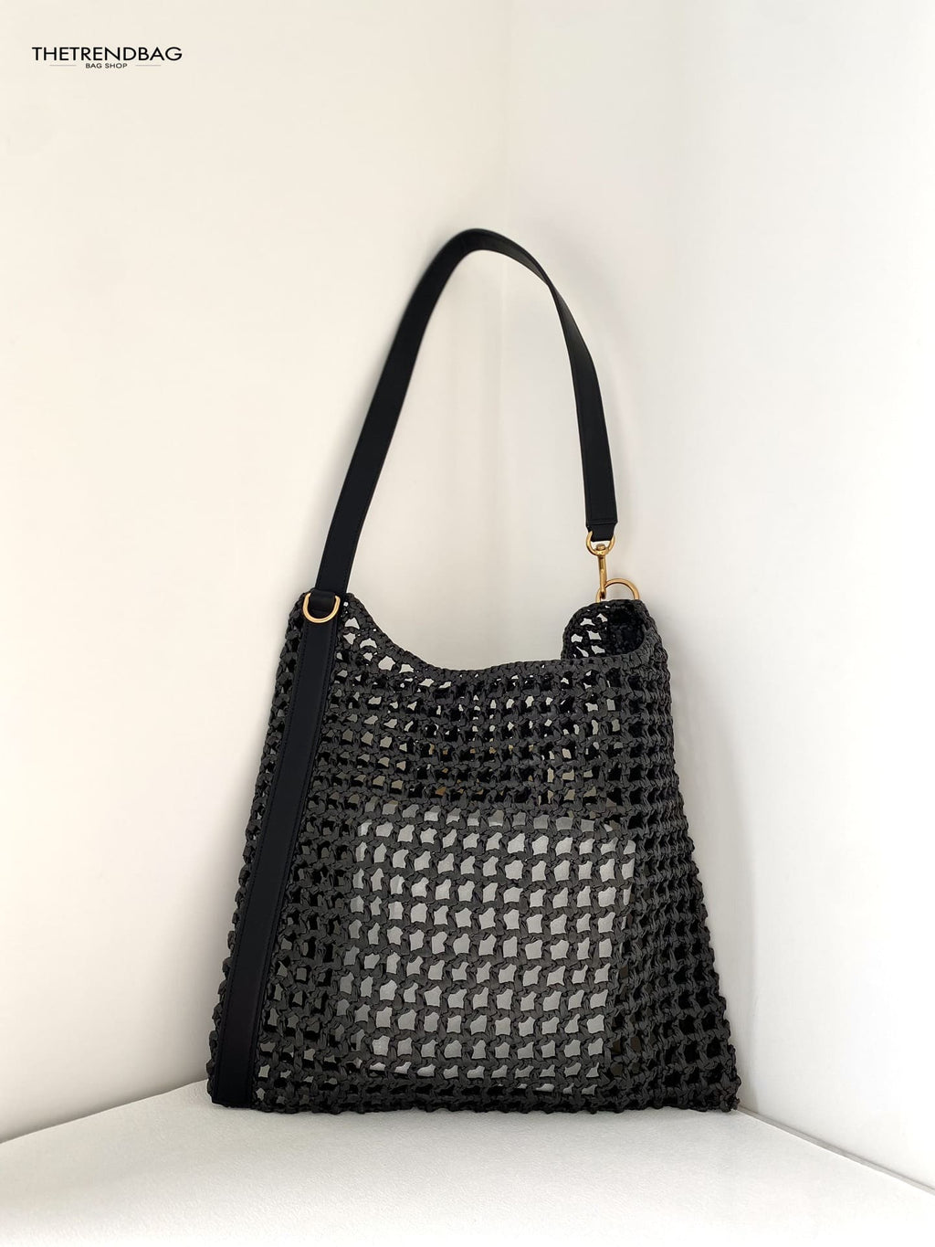 SAINT LAURENTOxalis bag in raffia macramé
