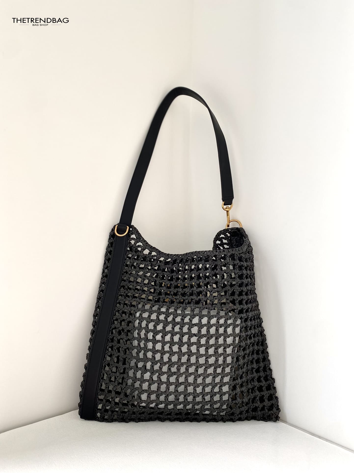 SAINT LAURENTOxalis bag in raffia macramé