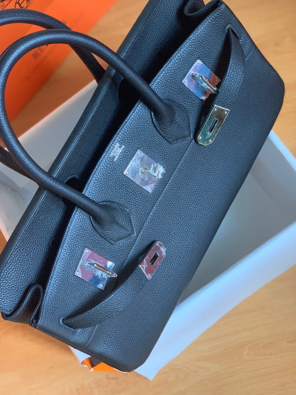Hermès Shoulder Birkin 42 JPG Vert Fonce Togo Palladium Hardware