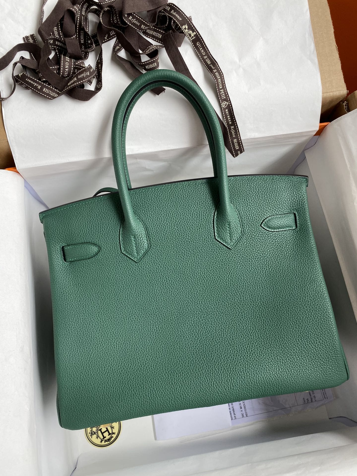 Hermès Birkin 30 Vert Vertigo Togo Gold Hardware