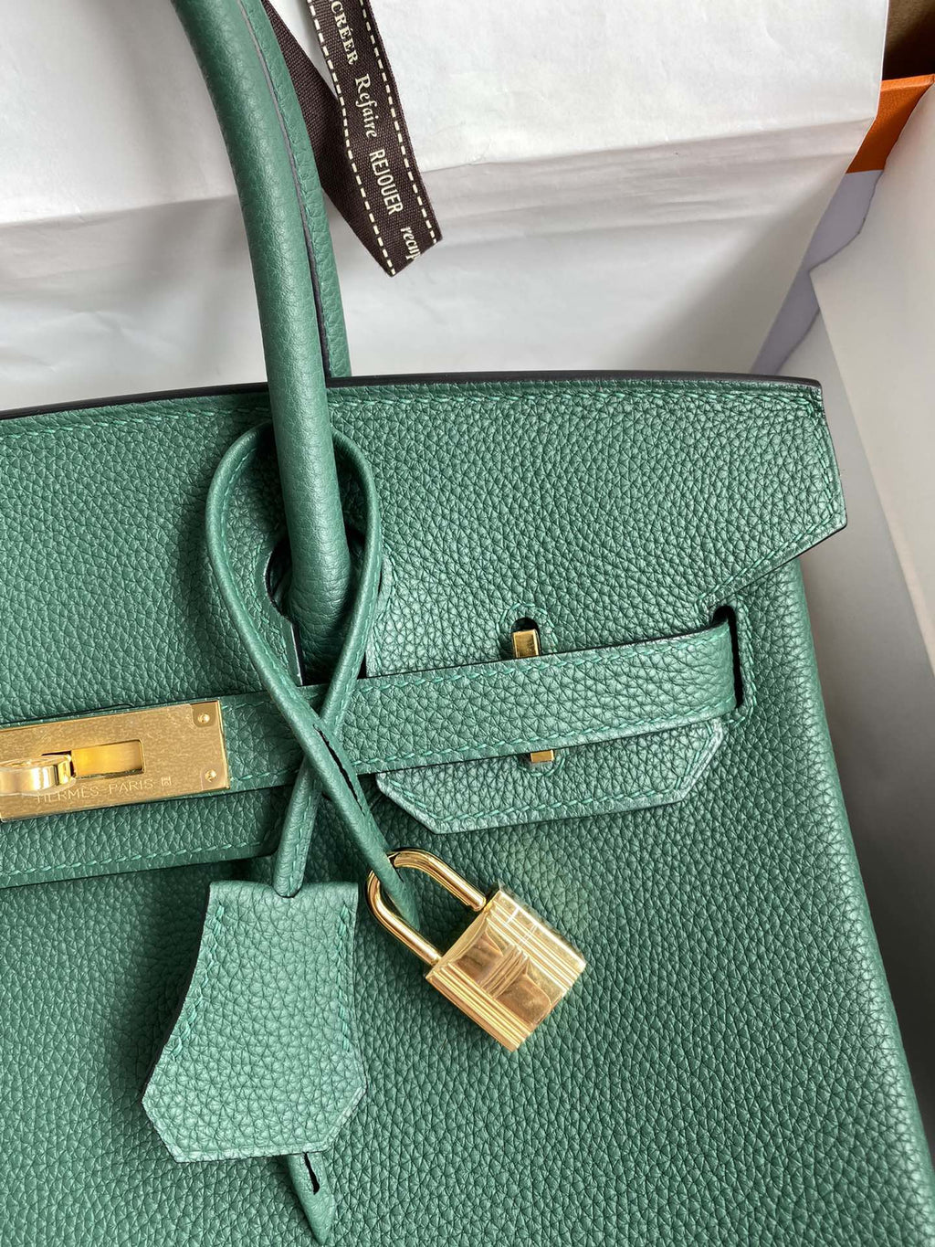 Hermès Birkin 30 Vert Vertigo Togo Gold Hardware