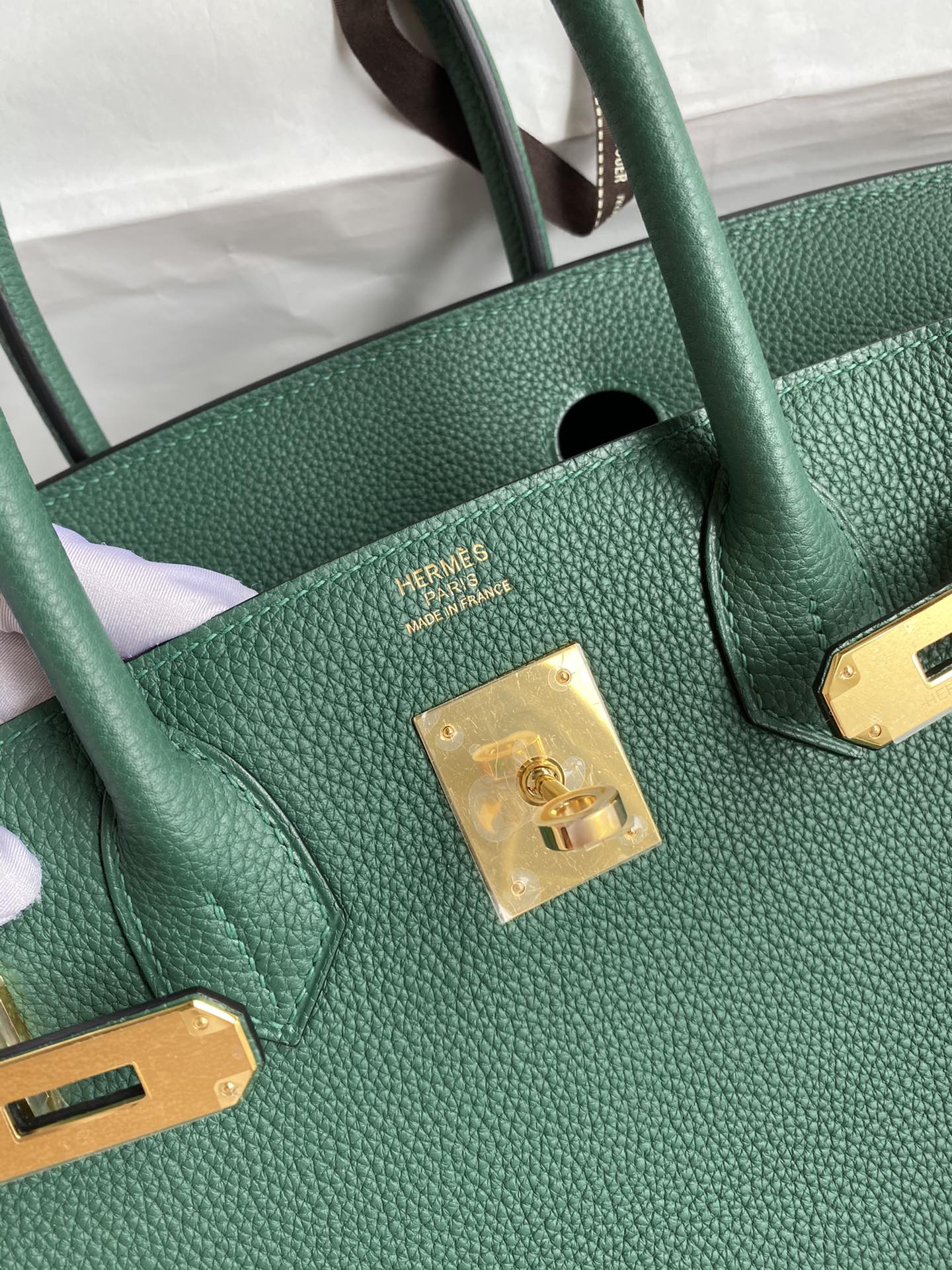 Hermès Birkin 30 Vert Vertigo Togo Gold Hardware