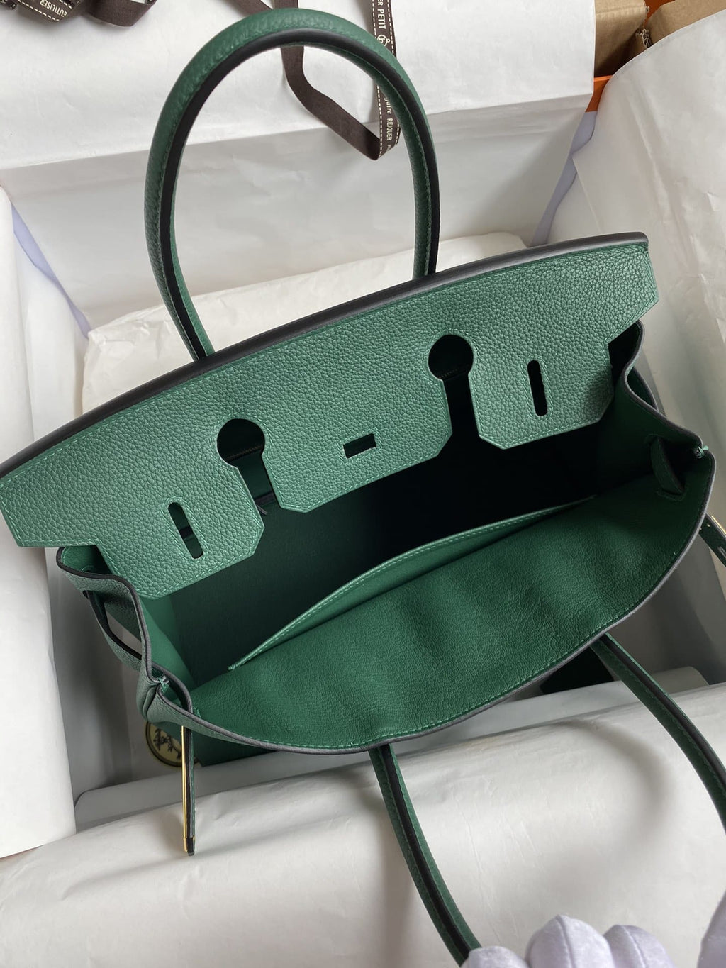 Hermès Birkin 30 Vert Vertigo Togo Gold Hardware