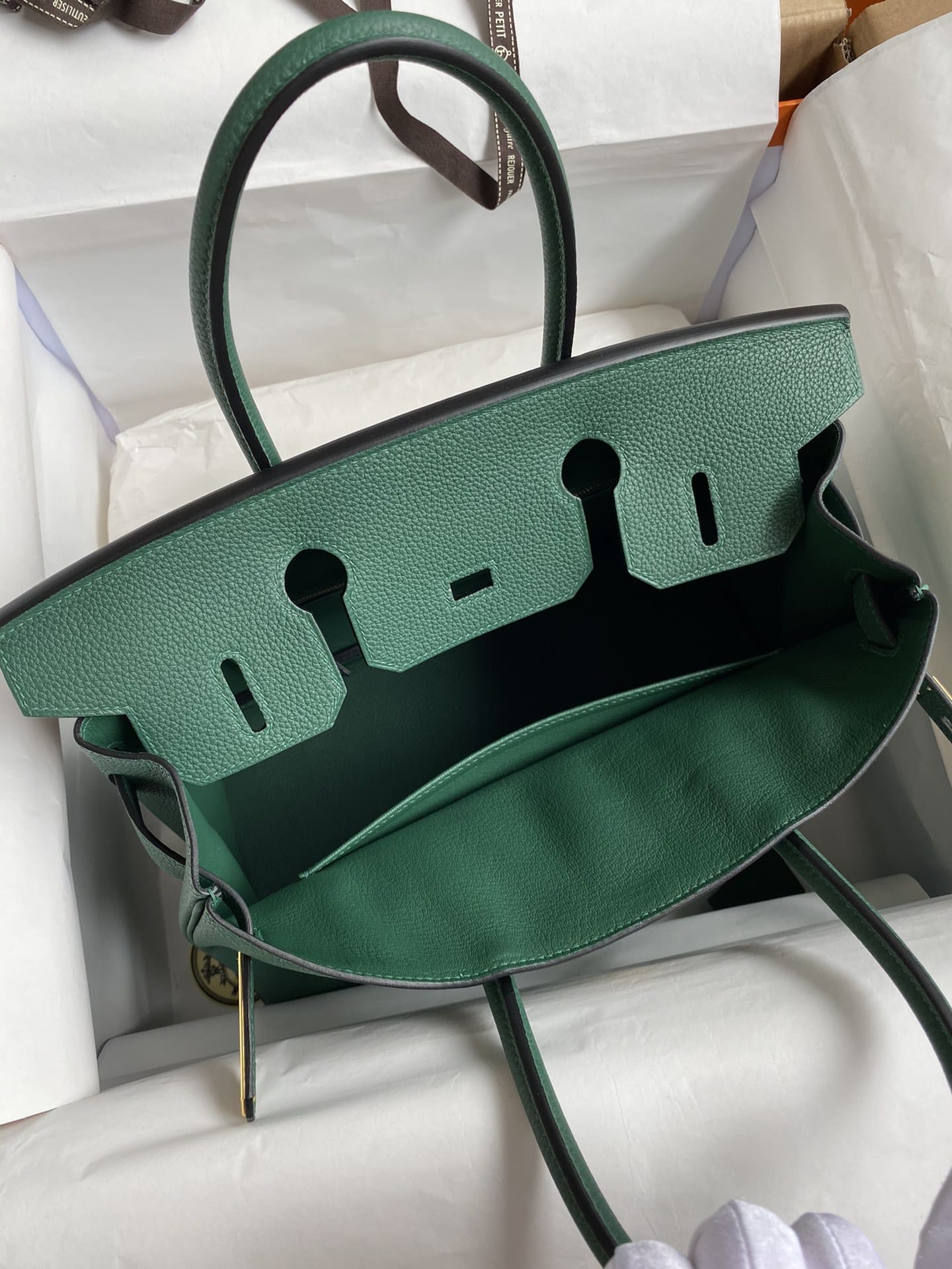 Hermès Birkin 30 Vert Vertigo Togo Gold Hardware