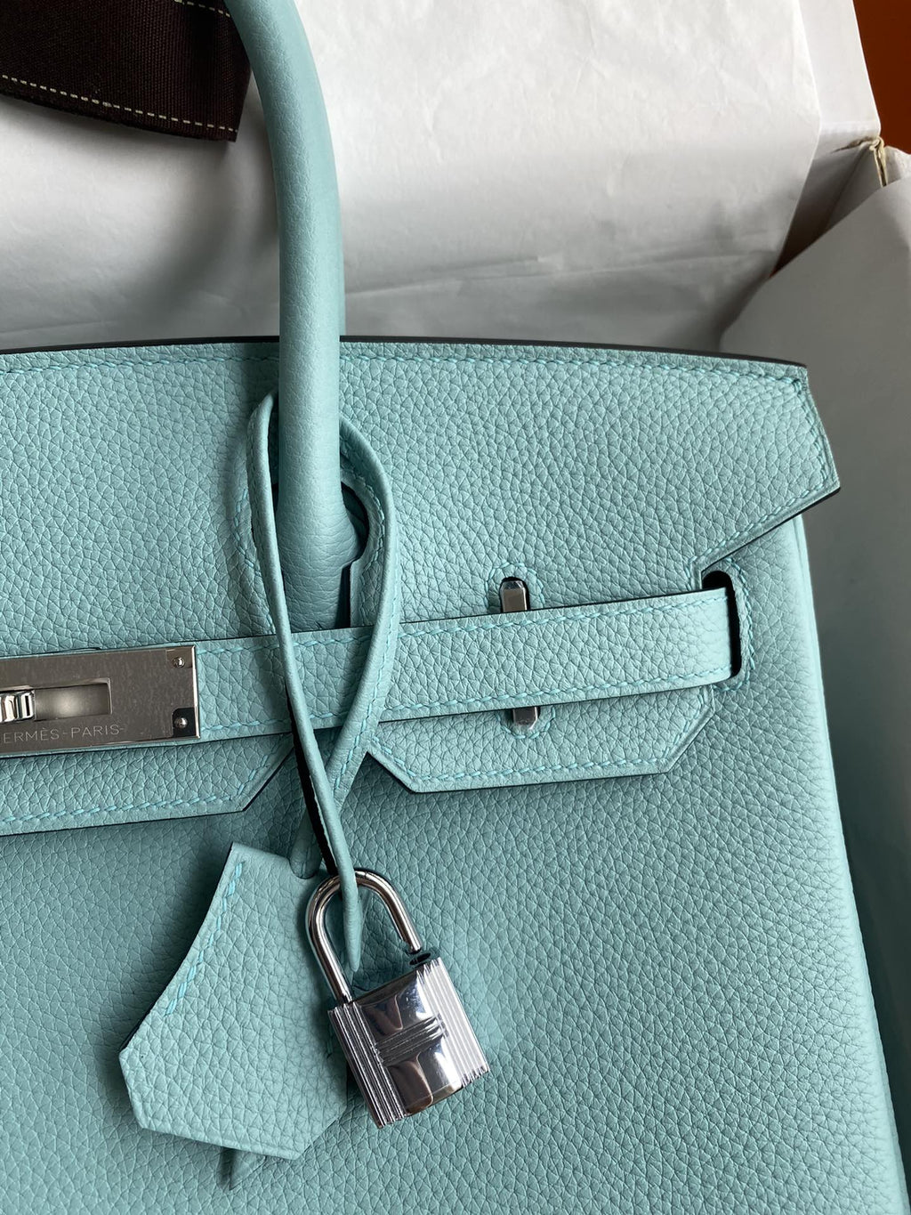 Hermès Togo BIRKIN 30 Bleu Atoll