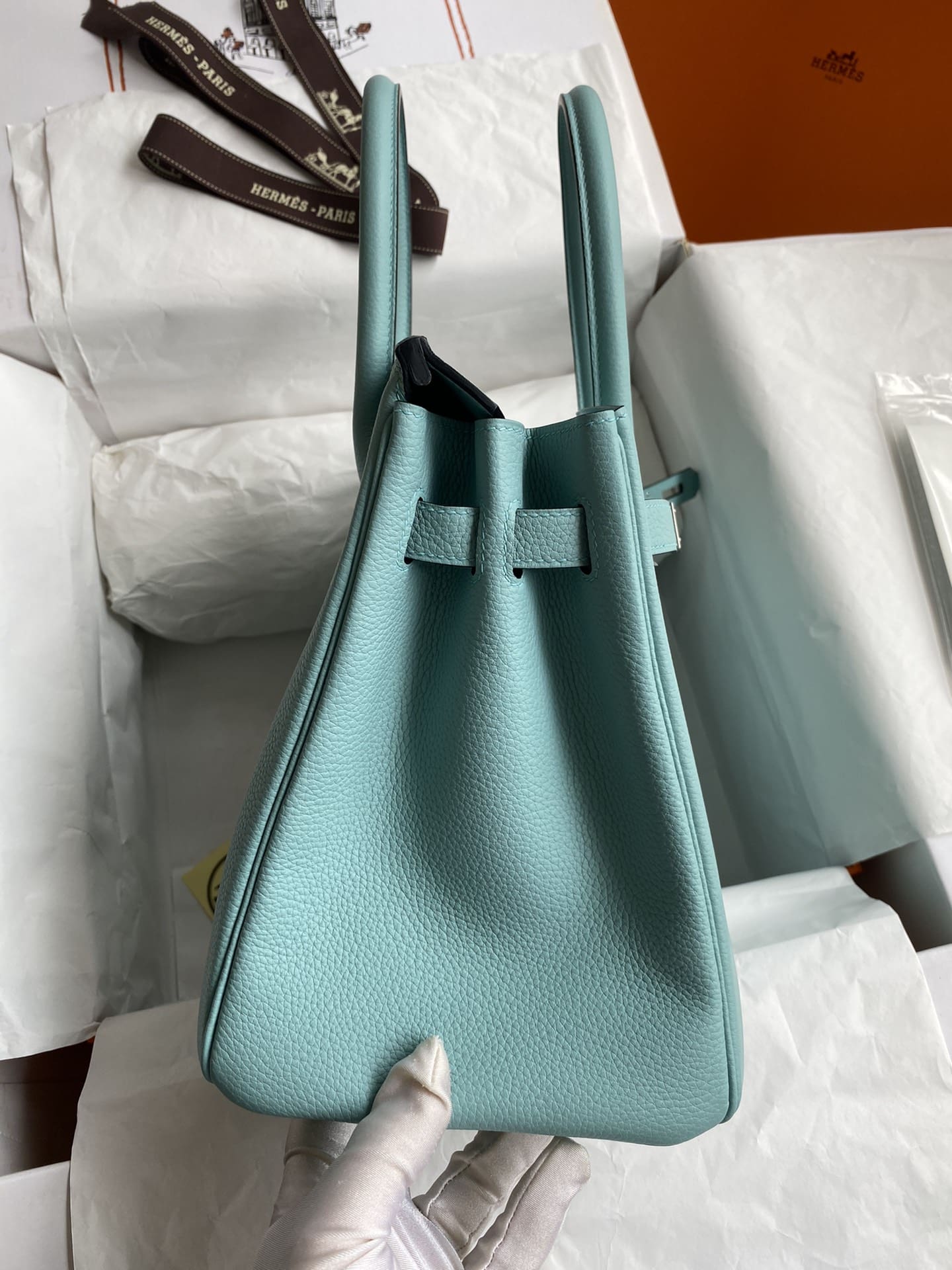 Hermès Togo BIRKIN 30 Bleu Atoll
