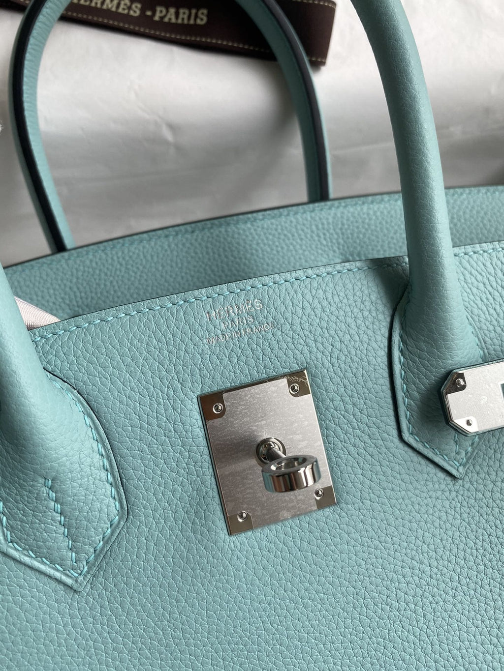 Hermès Togo BIRKIN 30 Bleu Atoll