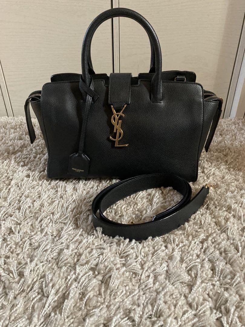 Saint Laurent Downtown Baby Cabas In Smooth And Crocodile Emboss