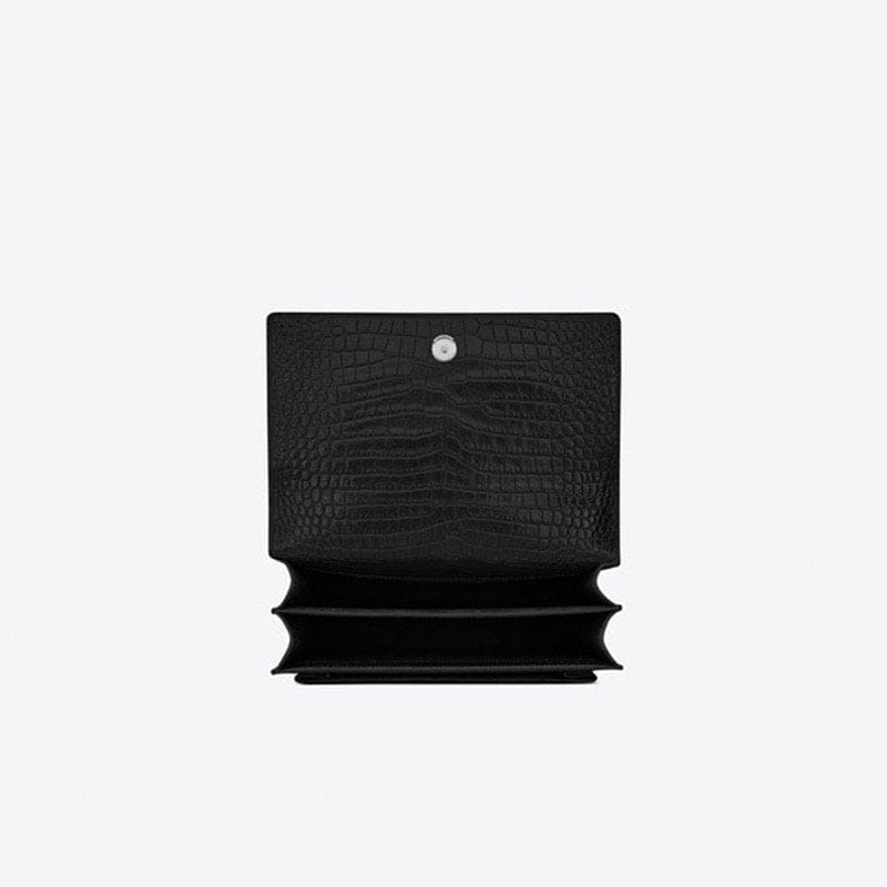 Saint Laurent Sunset Medium In Crocodile Embossed Shiny Leather