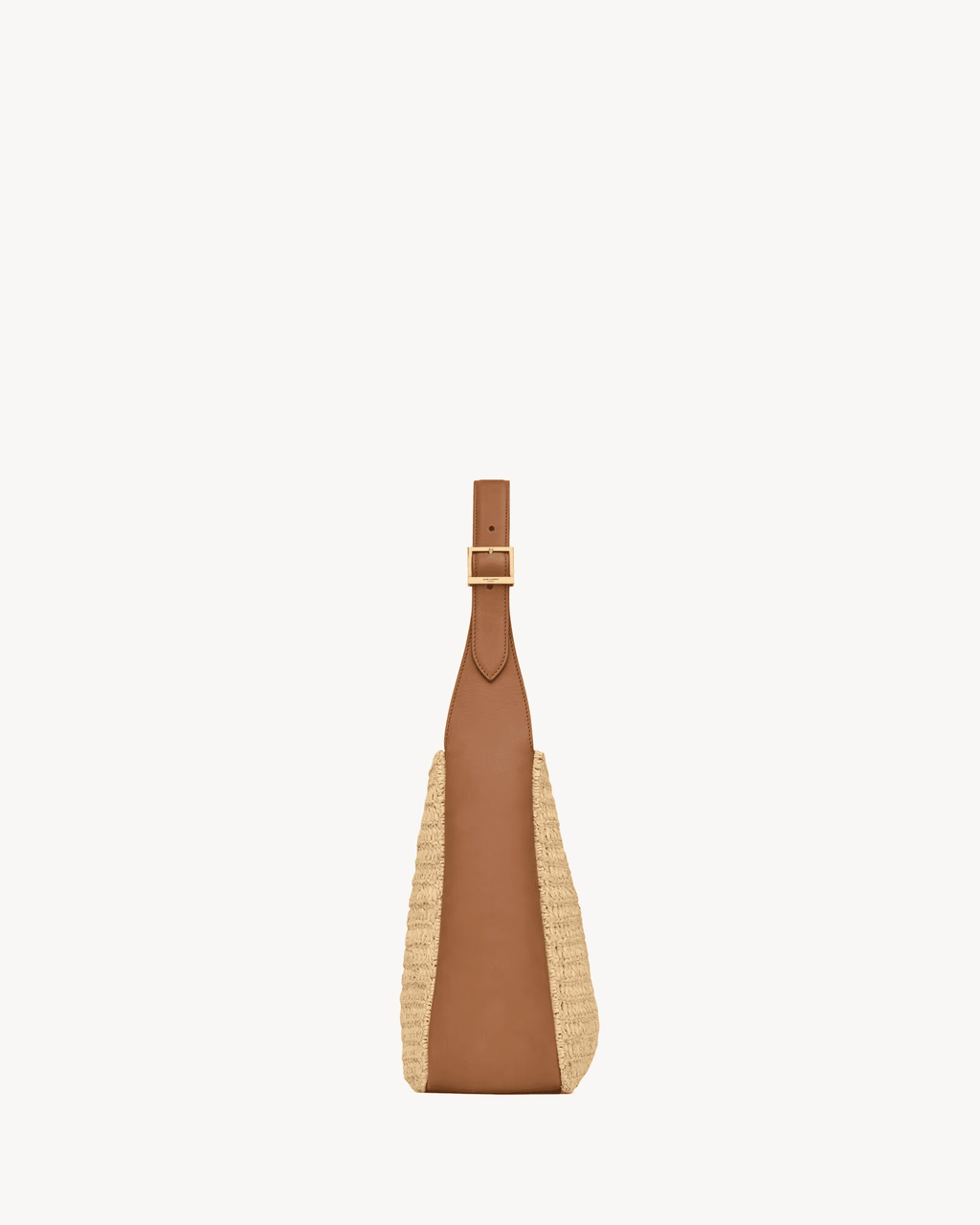 Saint Laurent le 5 à 7 supple small in raffia and leather