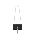Saint Laurent Medium Kate Tassel Chain Bag In Black Leather