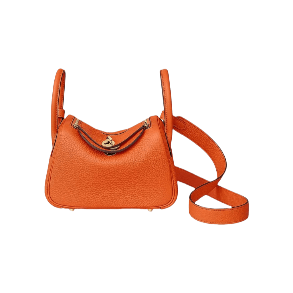 Hermès Mini Lindy Gold Clemence Gold Hardware