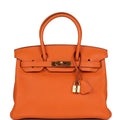 Hermès Birkin 30 Orange Togo Gold Hardware