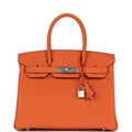 Hermès Birkin 25 Orange Minium Togo Palladium Hardware