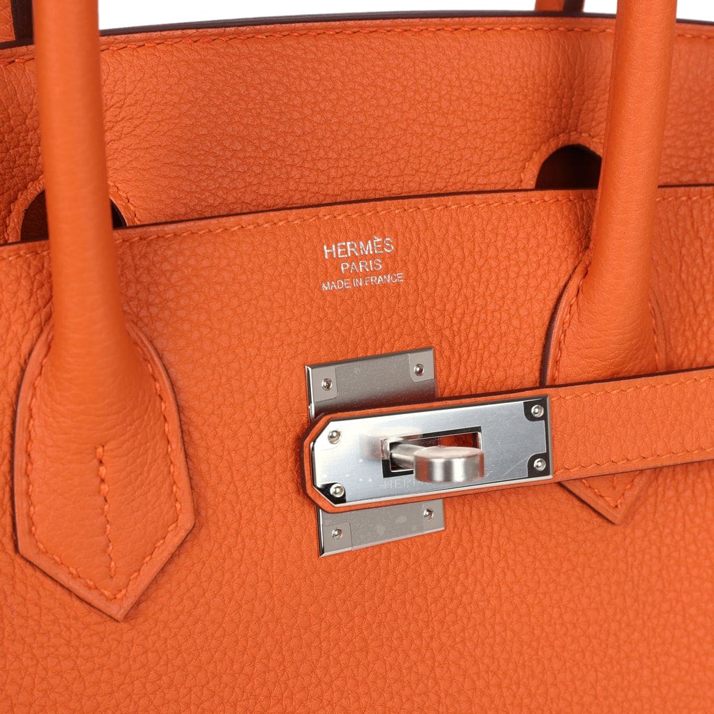 Hermès Birkin 25 Orange Minium Togo Palladium Hardware