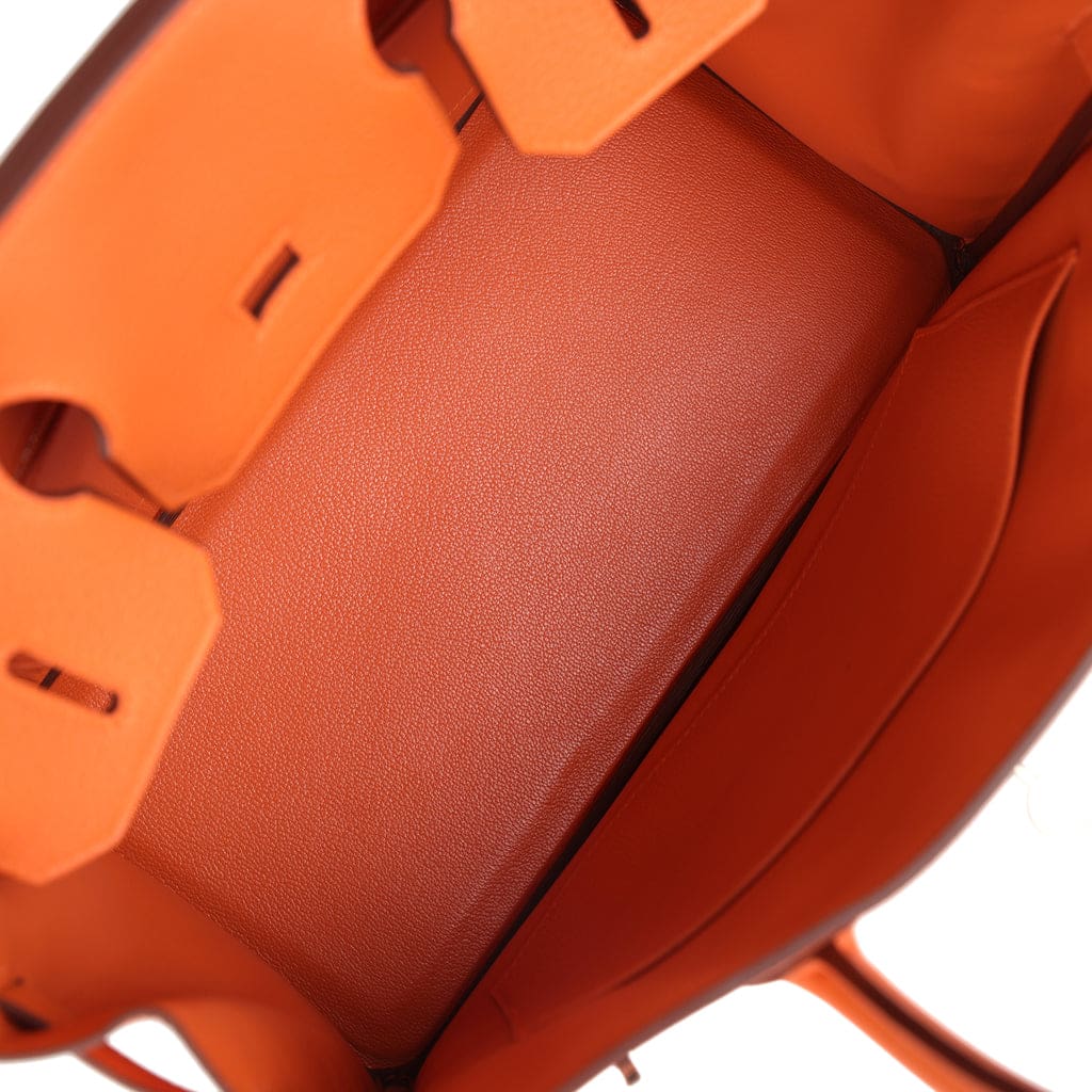 Hermès Birkin 25 Orange Minium Togo Palladium Hardware