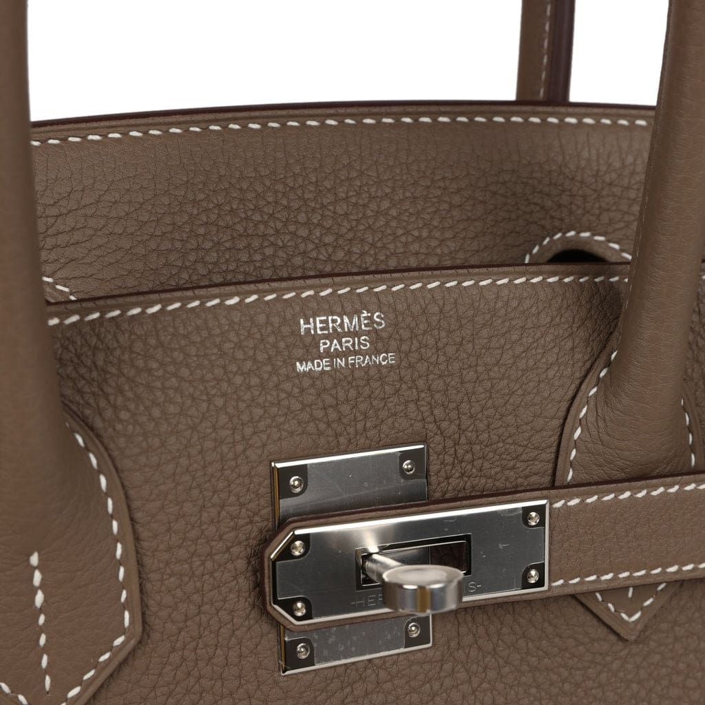 Hermès Birkin 30 Etoupe Togo Palladium Hardware