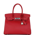 Hermès Birkin 30 Rouge Casaque Epsom Palladium Hardware