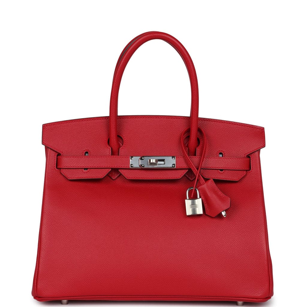 Hermès Birkin 30 Rouge Casaque Epsom Palladium Hardware