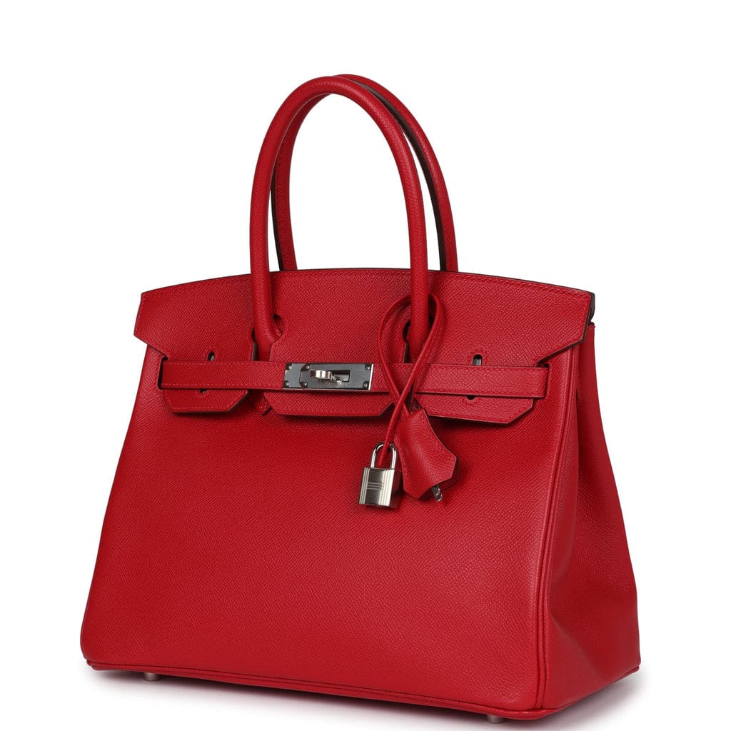 Hermès Birkin 30 Rouge Casaque Epsom Palladium Hardware